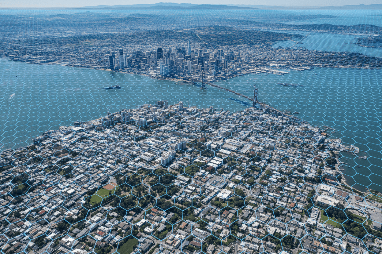 San Francisco Bay Area service coverage map